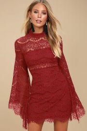 Bewitching Lace Bell Sleeve Dress by Lulus at Lulus