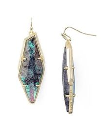 Bexley Earrings in Navy Crackle Gold at Kendra Scott