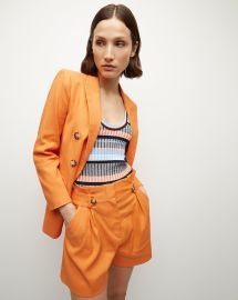 Bexley Stretch-Linen Dickey Jacket at Veronica Beard