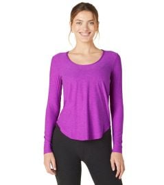 Beyond Yoga Featherweight Scooped Long Sleeve Pullover at EverydayYogacom - Free Shipping at Everyday Yoga