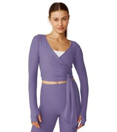 Beyond Yoga Featherweight Waist No Time Wrap Top at EverydayYogacom - Free Shipping at Beyond Yoga