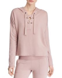 Beyond Yoga Over Tied Lace-Up Fleece Hooded Sweatshirt  Women - Bloomingdale s at Bloomingdales