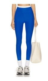 Beyond Yoga Spacedye Trophy High Waisted Leggings In Court Blue Cloud White at Revolve