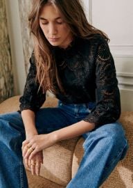 Bianca Blouse - Black - Organic Cotton - Szane at Sezane