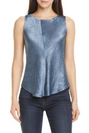 Bias Curve Hem Satin Textured Tank Top by Vince at Nordstrom Rack