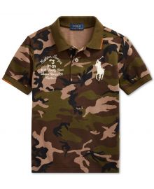 Big Pony Camo Cotton Mesh Polo Shirt at Macys