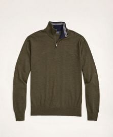 Big amp Tall Merino Half-Zip Sweater at Brooks Brothers