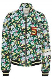 Bikael floral-print crepe bomber jacket at The Outnet