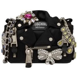 Biker glitter handbag Moschino Black in Glitter - 41457728 at Vestiaire Collective