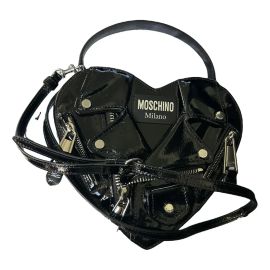 Biker patent leather handbag Moschino Black in Patent leather - 41600817 at Vestiaire Collective