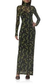 Billie Floral Long Sleeve Mesh Maxi Dress at Nordstrom Rack