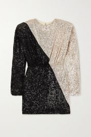 Billie Two-Tone Sequined Mini Dress by Rotate Birger Christensen at Net A Porter