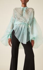 Billowing Silk-Blend Organza Blouse By Del Core at Moda Operandi