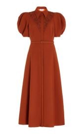 Billy Dress in Red Clay Double-Face Wool Crepe Gabriela Hearst at Gabriela Hearst