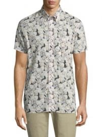 Billy Reid - Oyster Printed Short Sleeve Shirt at Saks Fifth Avenue