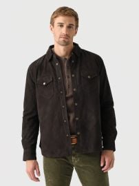 Billy Reid Men39s Savoy Suede Workshirt 89800 Saint Bernard at St. Bernard