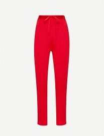 Biltmore mid-rise silk-satin tapered trousers at Selfridges