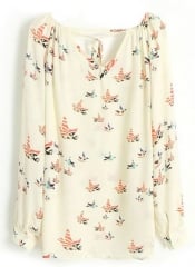 Bird Chiffon Blouse at She Inside