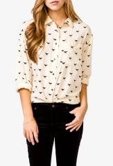 Bird Print Shirt at Forever 21