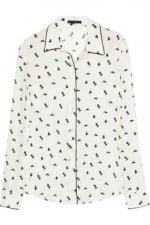 Bird print blouse on The Mindy Project at Net A Porter