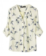 Birds print blouse at Chic Nova