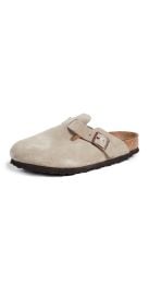 Birkenstock Boston Soft Footbed Clogs Taupe 36 at Shopbop