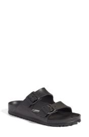 Birkenstock Essentials Arizona Waterproof Slide Sandal in Metallic Silver at Nordstrom