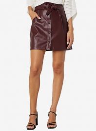 Bishop  Young Vegan Leather Button Front Skirt  com at Zappos