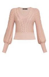 Bishop Sleeve Cable Sweater at Bcbgmaxazria