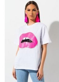 Bite Me Lip T-Shirt by Akira Label at Shop Akira