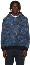 Black  Blue Paisley Hoodie by Etro on Sale at ssense