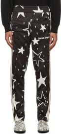 Black  White Night Sky Lounge Pants by Palm Angels on Sale at ssense