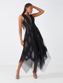 Black Andi Handkerchief Dress Dresses BCBGMAXAZRIA at Bcbgmaxazria