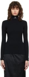 Black Athletic Kit Turtleneck by Balenciaga on Sale at Ssense