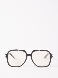 Black Aviator acetate sunglasses Saint Laurent FASHION US at Matches