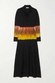 Black Beryl tie-dyed cashmere and silk-blend midi dress  GABRIELA HEARST  NET-A-PORTER at Net a Porter