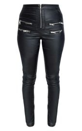 Black Biker Detail Coated Skinny Jeans  PrettyLittleThing USA at Pretty Little Thing