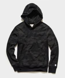 Black Camo Popover Hoodie - at Todd Snyder