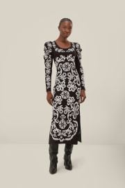 Black Cashew Mandala Knit Dress FARM Rio at FARM Rio