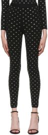 Black Crystal Logo Leggings at Ssense