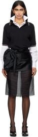 Black Decortique Midi Dress at ssense