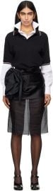 Black Decortique Midi Dress at ssense