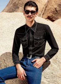 Black Denim 7039s Western Shirt dash Phix Clothing at Phix