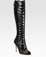 Black Electra Cutout Boots by Brian Atwood at Saks Fifth Avenue