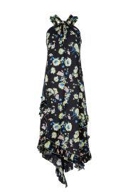 Black Floral Halter Dress by Derek Lam 10 Crosby at Rent The Runway