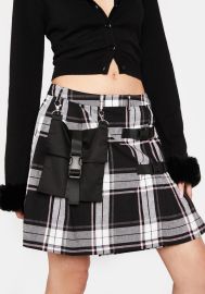 Black Friday Plaid Pleated Skirt - Multi Dolls Kill at Dolls Kill