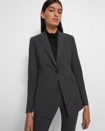 Black Good Wool Etiennette Blazer at Theory