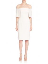 Black Halo - Eloise Cape Overlay Sheath Dress at Saks Fifth Avenue