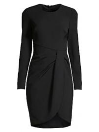 Black Halo - Ivana Ruched Faux Wrap Sheath Dress at Saks Fifth Avenue