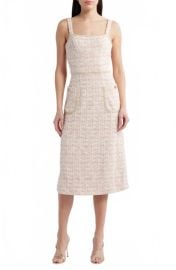 Black Halo Amaranta Midi Dress In Ballet Boucle ShopSimon at Shop Simon